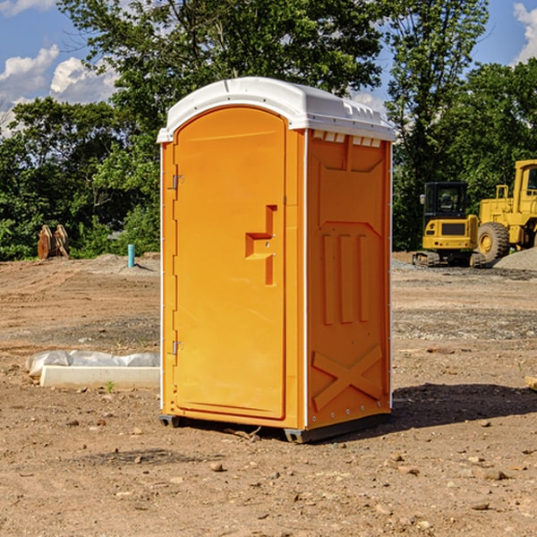 how often are the portable restrooms cleaned and serviced during a rental period in Bluemont VA